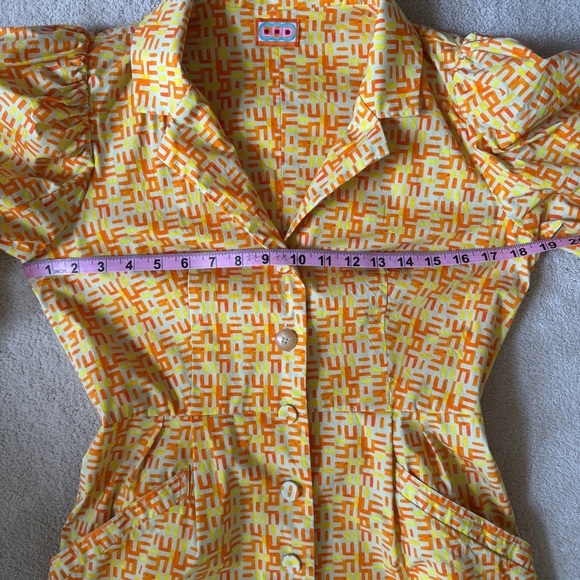 LHD Casitas Mini Dress Yellow Abstract 8 - Picture 12 of 14